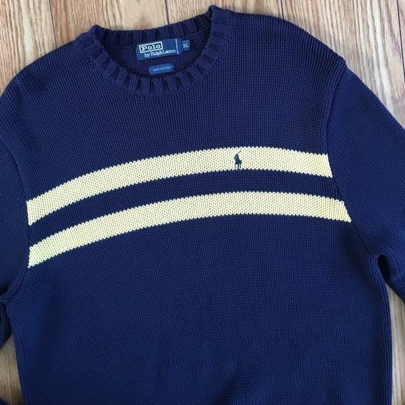 Polo Ralph Lauren Other - Polo Ralph Lauren Knit Cotton Logo Sweater Striped